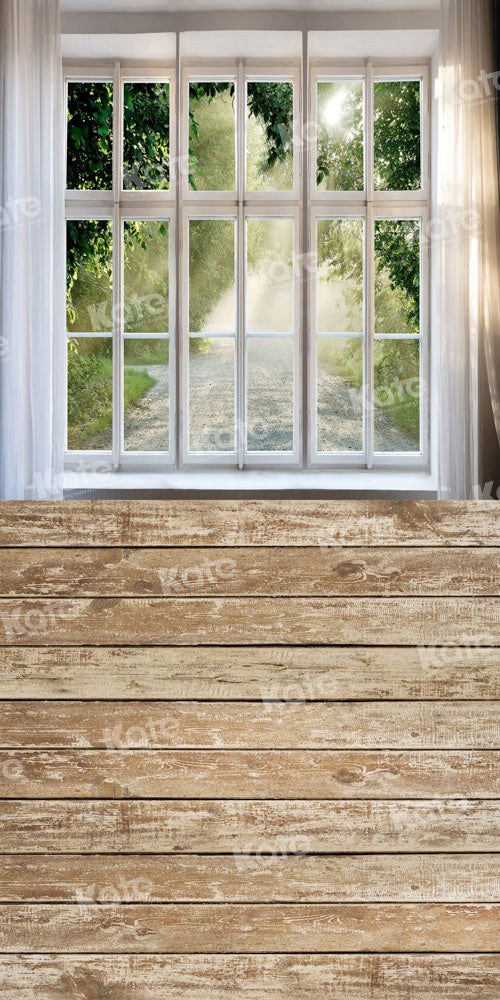Kate Sweep Spring Window Plank Stitching Backdrop for Photography - Kate Backdrop AU