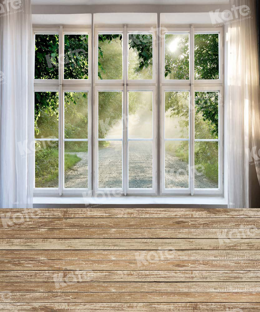 Kate Spring Window Backdrop Plank Stitching Designed by Kate Image - Kate Backdrop AU
