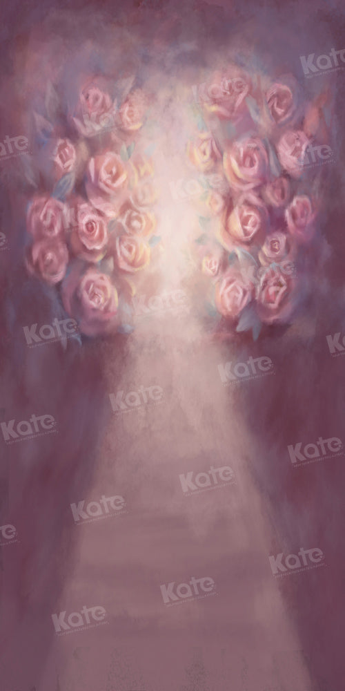 Kate Hand Drawn Roses Backdrop Retro Fine Art for Photography Designed by GQ