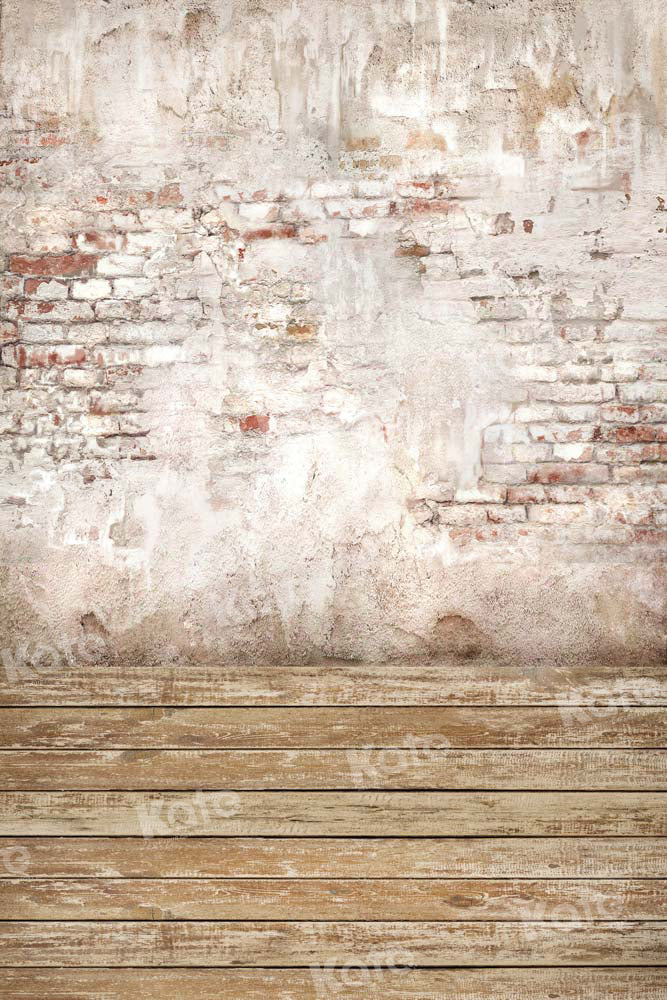 Kate Brick Wall Wood Splicing Backdrop Designed by Chain Photography