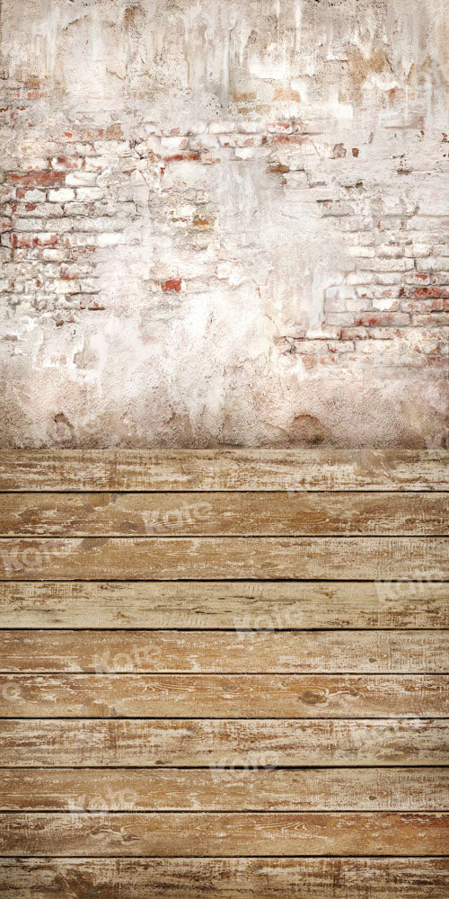 Kate Brick Wall Wood Splicing Backdrop Designed by Chain Photography
