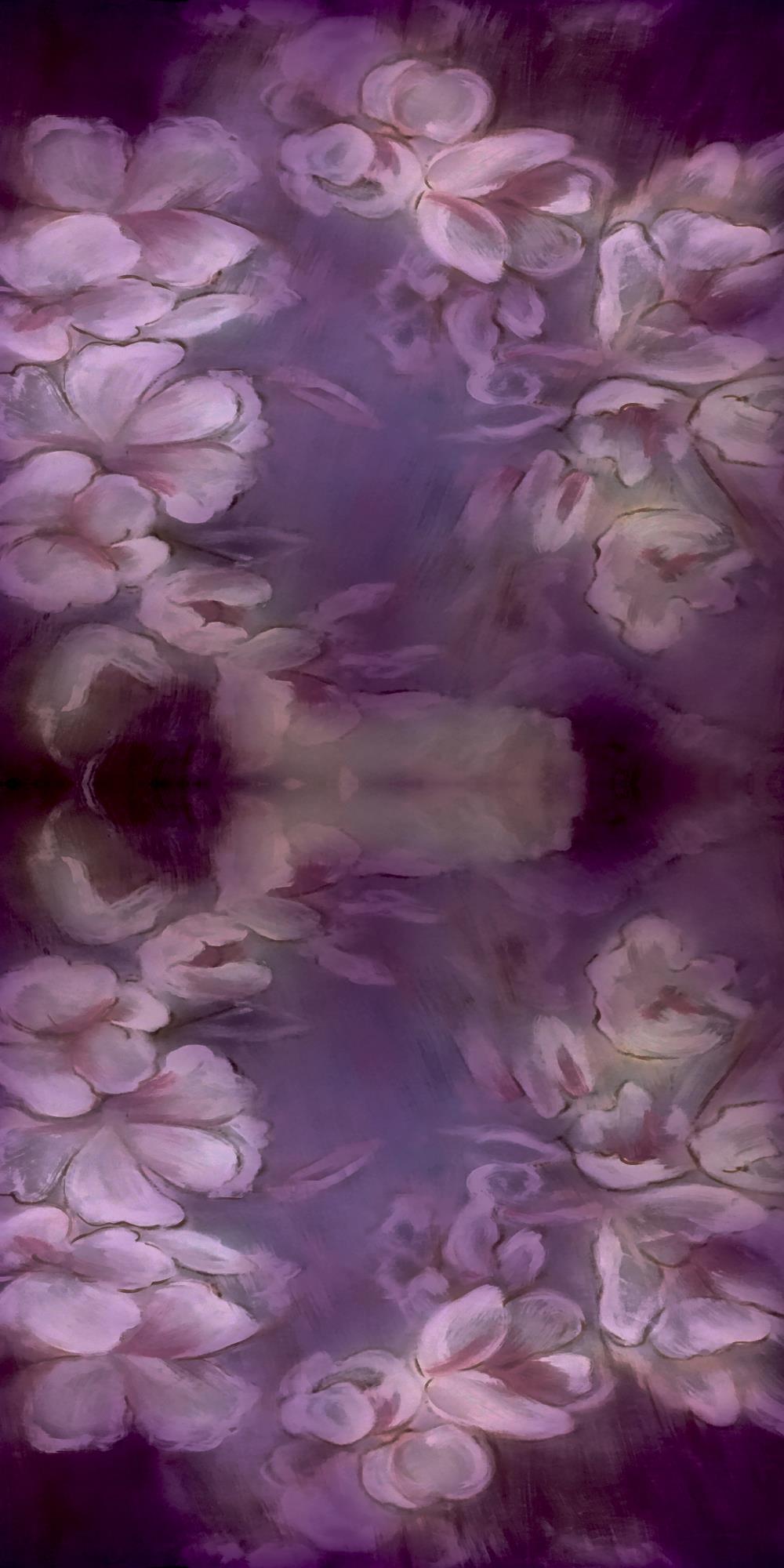 Kate Fine Art Purple Backdrop Painting Florals for Photography