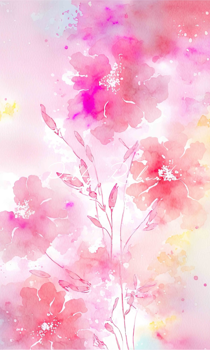 Kate Spring Pink Floral Blossoms Backdrop Designed by Patty Roberts