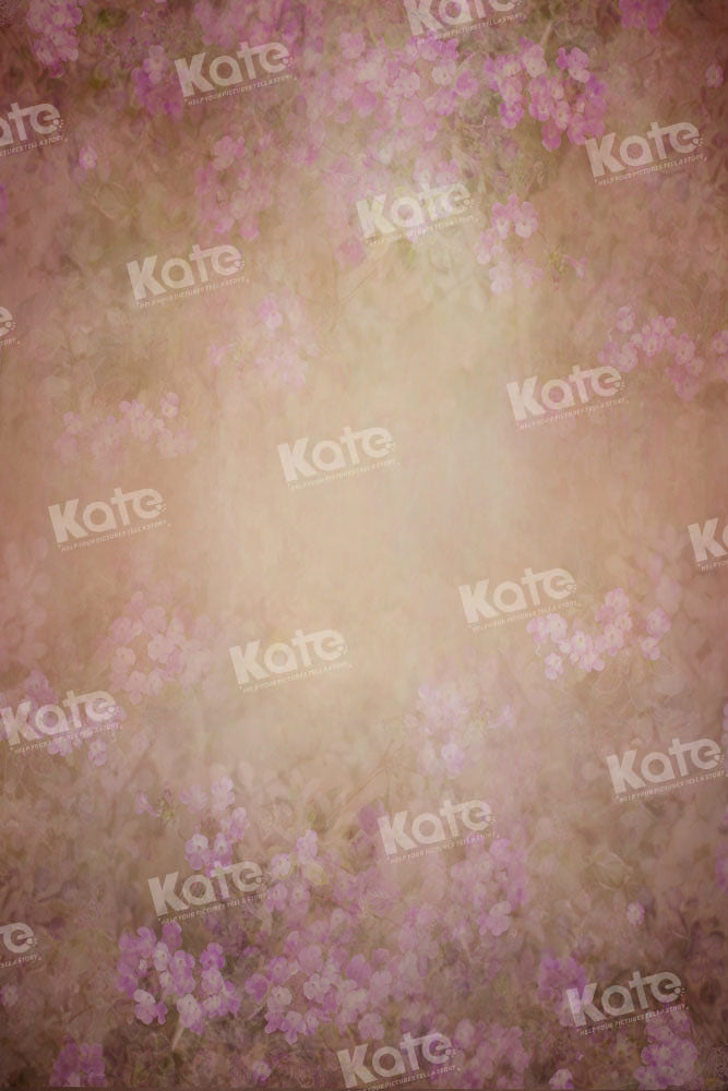 Kate Fine Art Purple Floral Little Brown Backdrop Designed by GQ