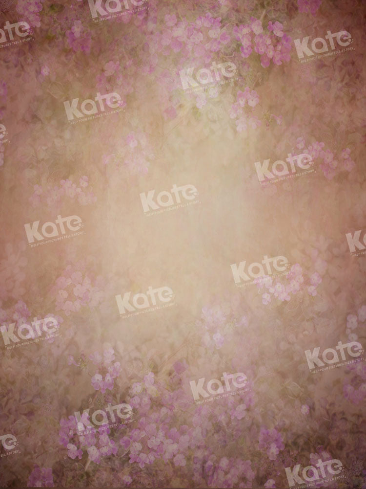 Kate Fine Art Purple Floral Little Brown Backdrop Designed by GQ