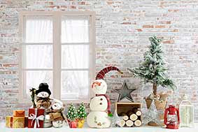 Kate Christmas Gift Snowman Backdrop Designed by Emetselch