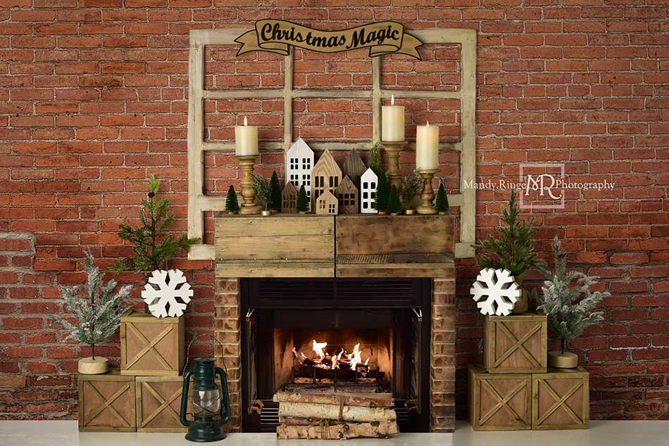 Kate Christmas Magic Brick Backdrop for Photography Designed By Mandy Ringe Photography - Kate Backdrop AU
