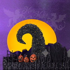 Kate Halloween Christmas Nightmare Holiday Backdrop Designed by Mini MakeBelieve