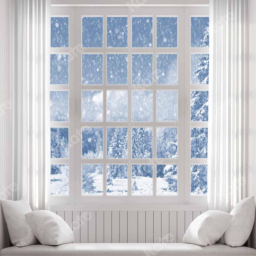 Kate Winter Snow White Window Backdrop Designed by Chain Photography - Kate Backdrop AU