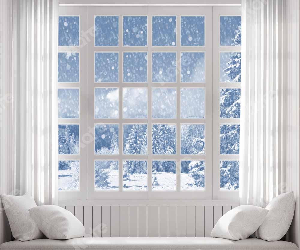 Kate Winter Snow White Window Backdrop Designed by Chain Photography - Kate Backdrop AU