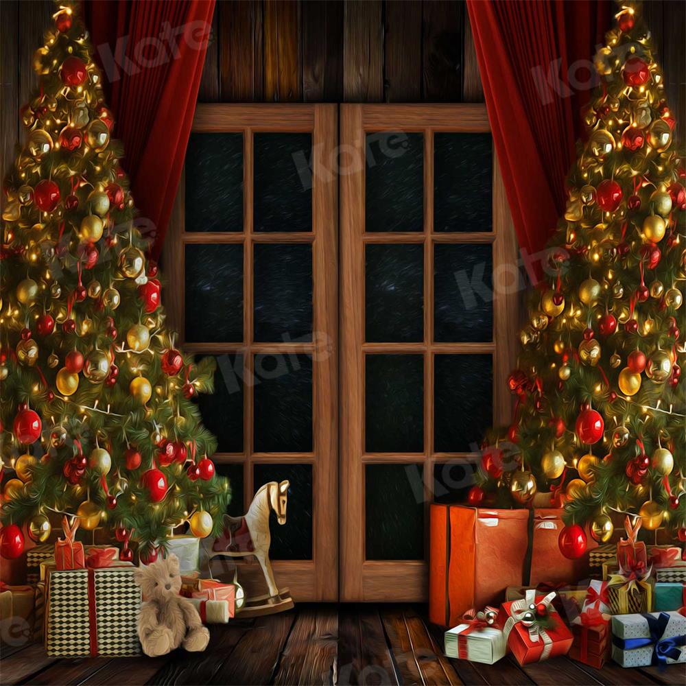 Kate Christmas Eve Night Backdrop for Photography - Kate Backdrop AU