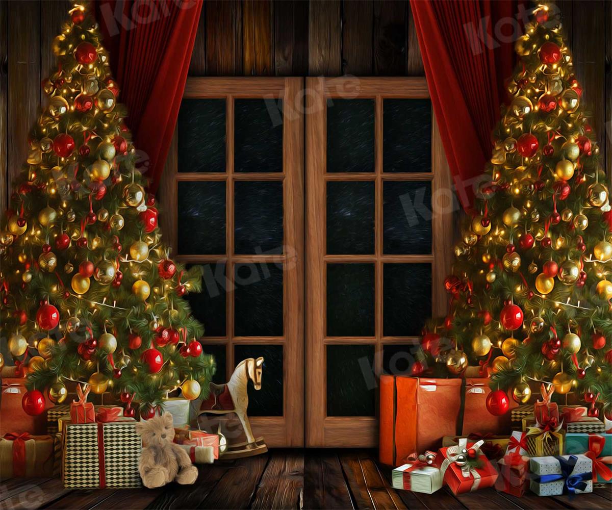Kate Christmas Eve Night Backdrop for Photography - Kate Backdrop AU