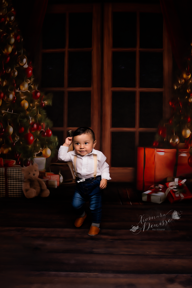 Kate Christmas Eve Night Backdrop for Photography - Kate Backdrop AU