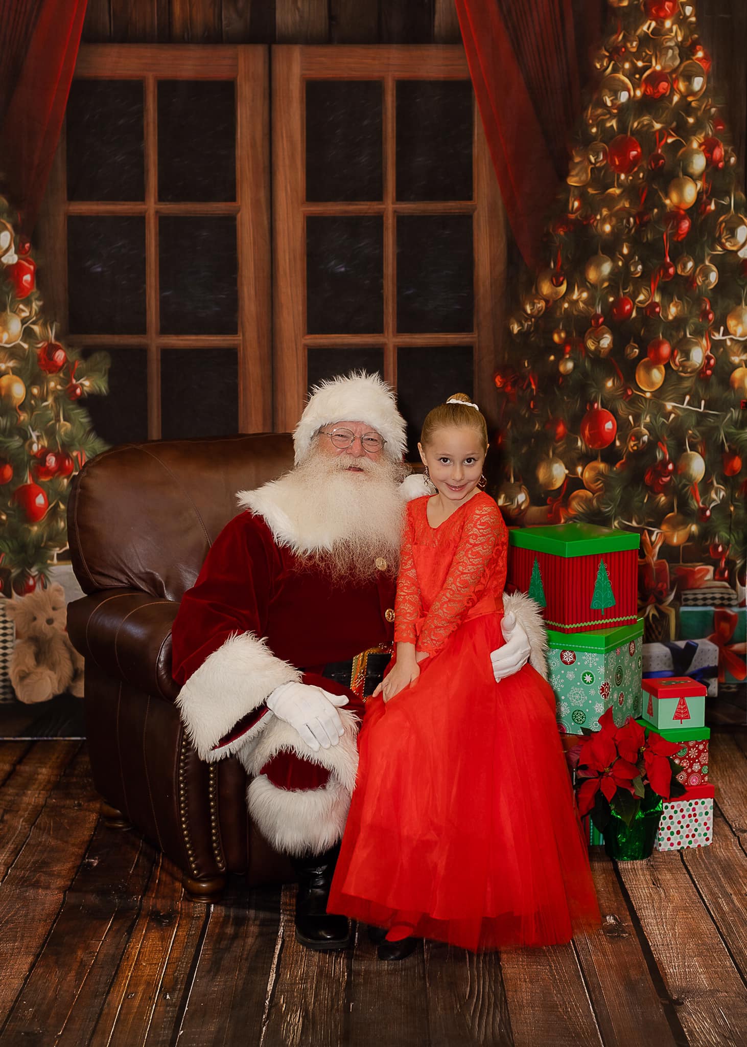 Kate Christmas Eve Night Backdrop for Photography - Kate Backdrop AU