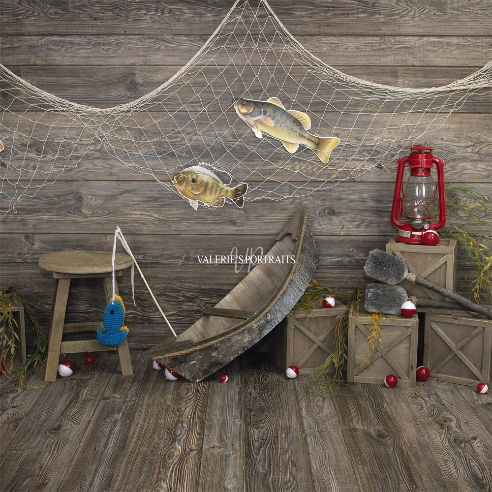 Kate Go Fishing Summer Backdrop Children Designed by Valerie Miranda