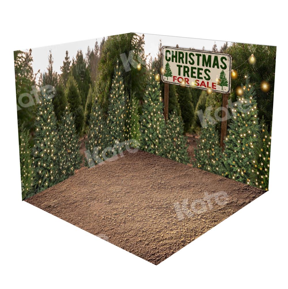 Kate Christmas Tree for Sale Winter Room Set(8ftx8ft&10ftx8ft&8ftx10ft) - Kate Backdrop AU
