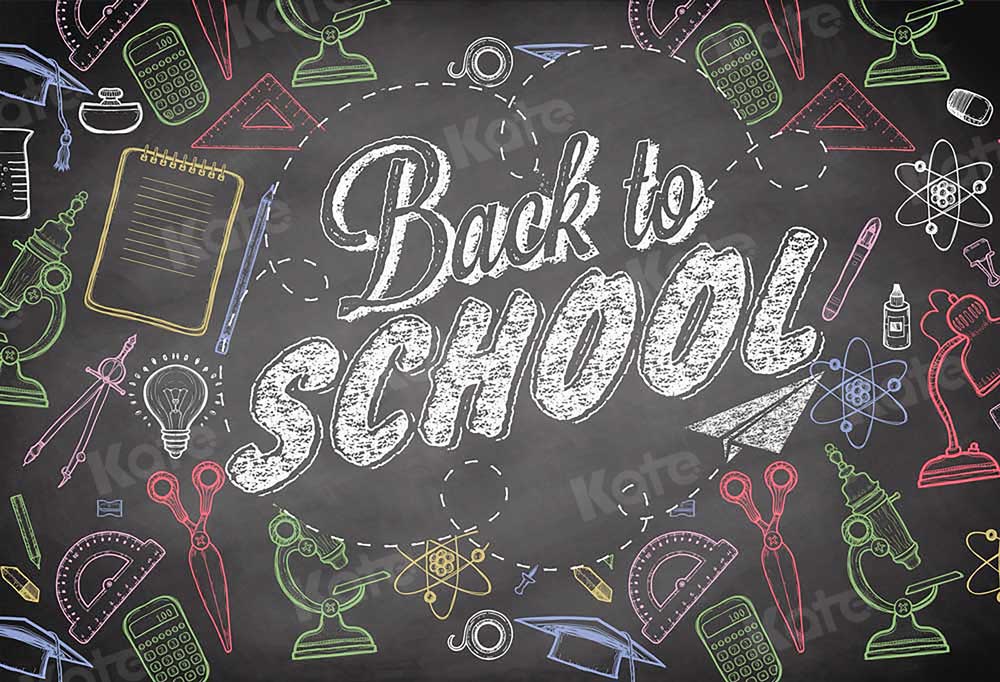 Kate Back To School Backdrop Blackboard for Photography - Kate Backdrop AU