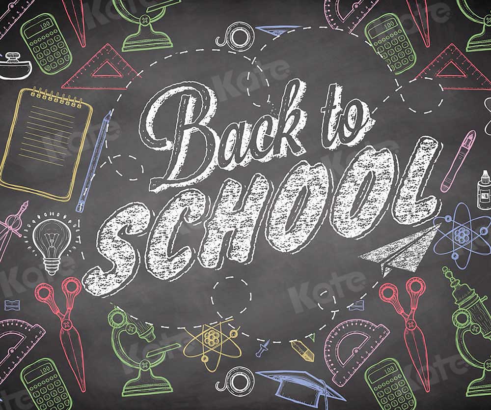 Kate Back To School Backdrop Blackboard for Photography - Kate Backdrop AU