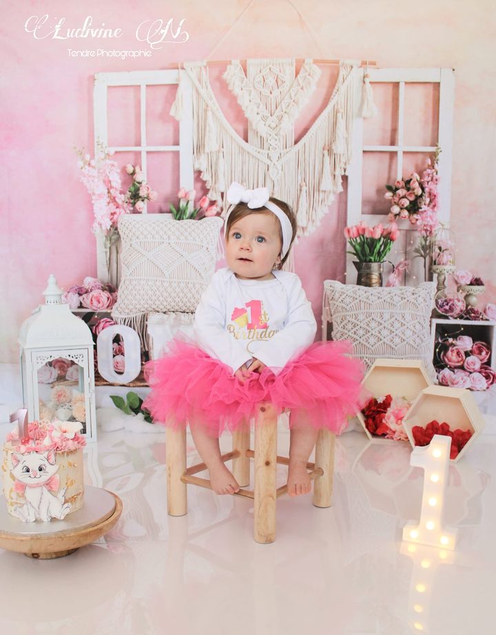 Kate Boho Flowers Backdrop Birthday Designed by Emetselch - Kate Backdrop AU