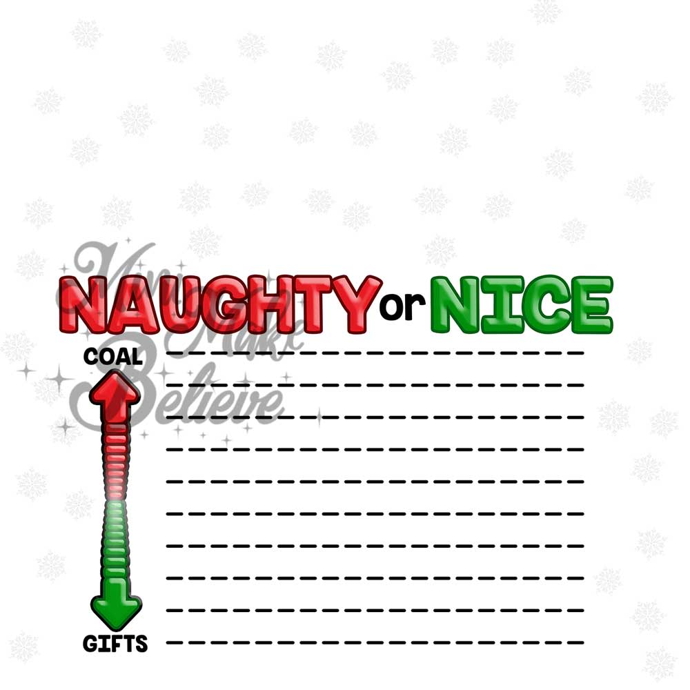 Kate Christmas Humor Naughty Or Nice Backdrop Designed by Mini MakeBelieve