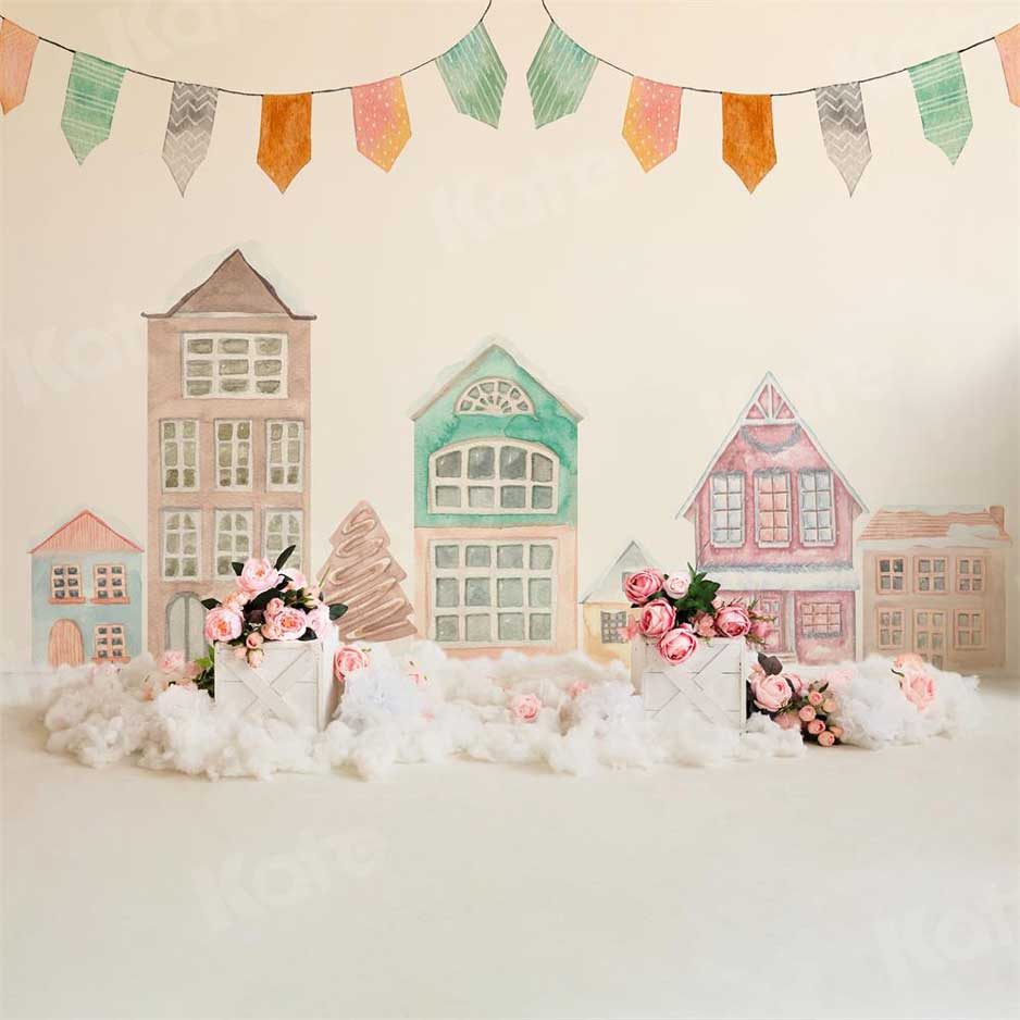 Kate Cake Smash Rose Town Backdrop for Photography - Kate Backdrop AU