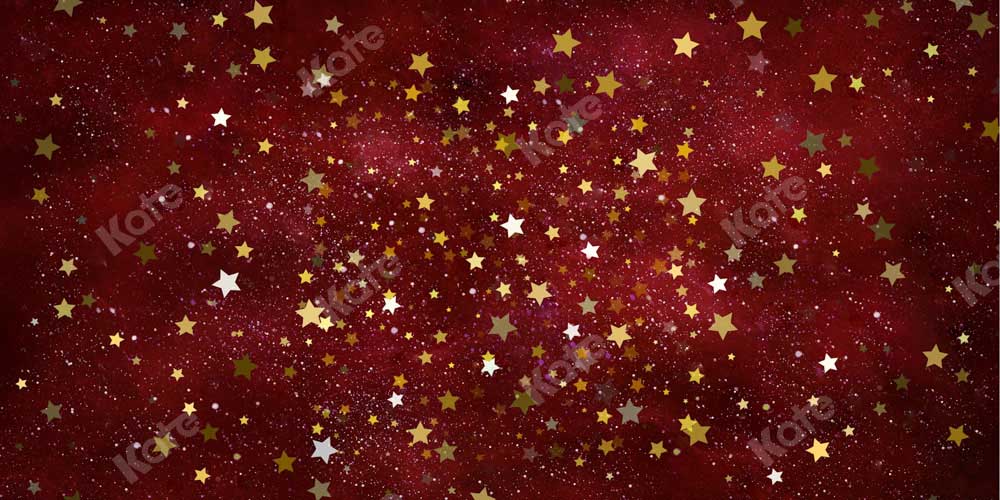 Kate Christmas Star Red Backdrop Designed by Chain Photography - Kate Backdrop AU