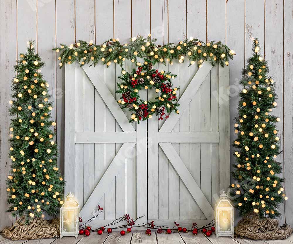 Kate Christmas Wooden Stripes Backdrop Designed by Emetselch - Kate Backdrop AU