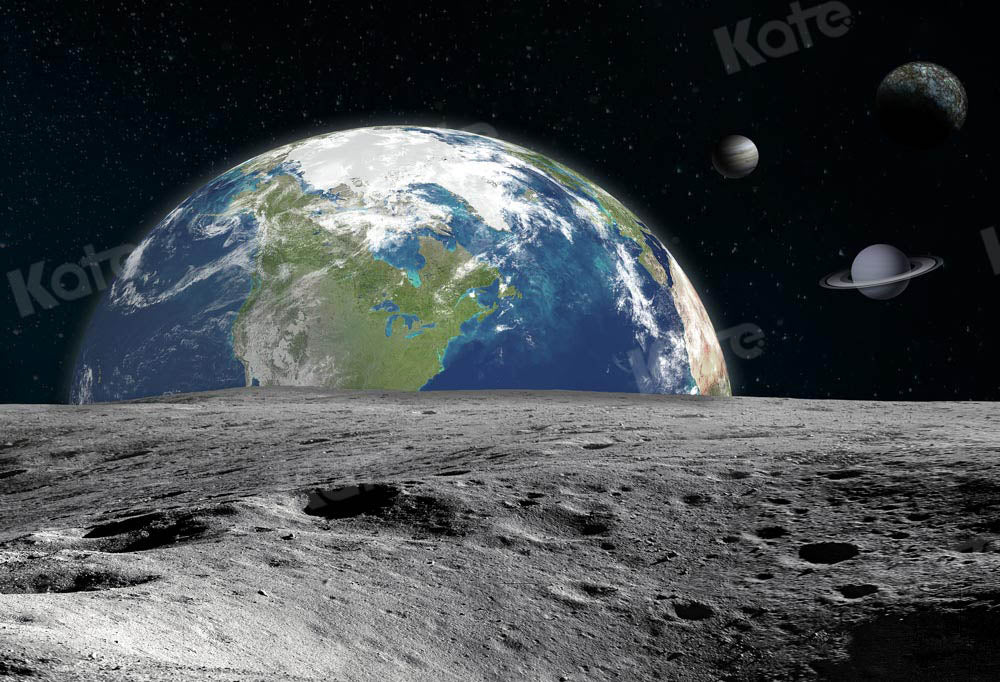 Kate Moon Surface Backdrop Earth Close-up Designed by Chain Photography - Kate Backdrop AU