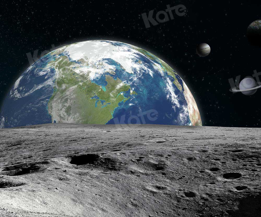 Kate Moon Surface Backdrop Earth Close-up Designed by Chain Photography - Kate Backdrop AU