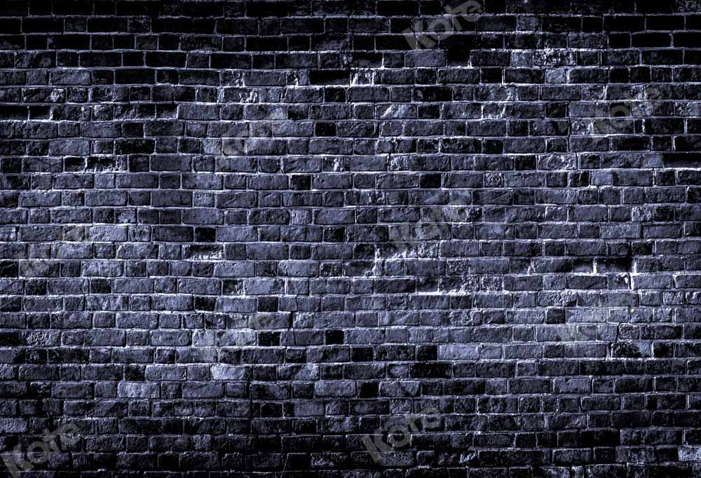 Kate Black Brick Wall Backdrop Mottled Designed by Chain Photography