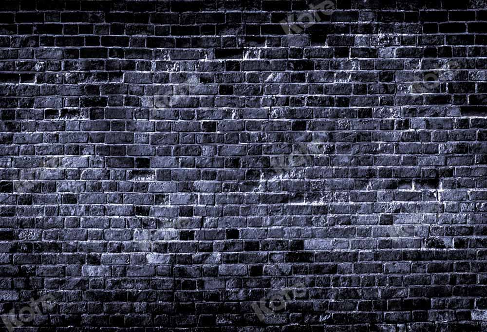 Kate Black Brick Wall Backdrop Mottled Designed by Chain Photography - Kate Backdrop AU