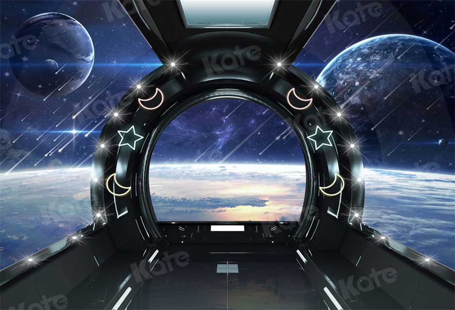 Kate Space Ship Backdrop Meteor for Photography - Kate Backdrop AU
