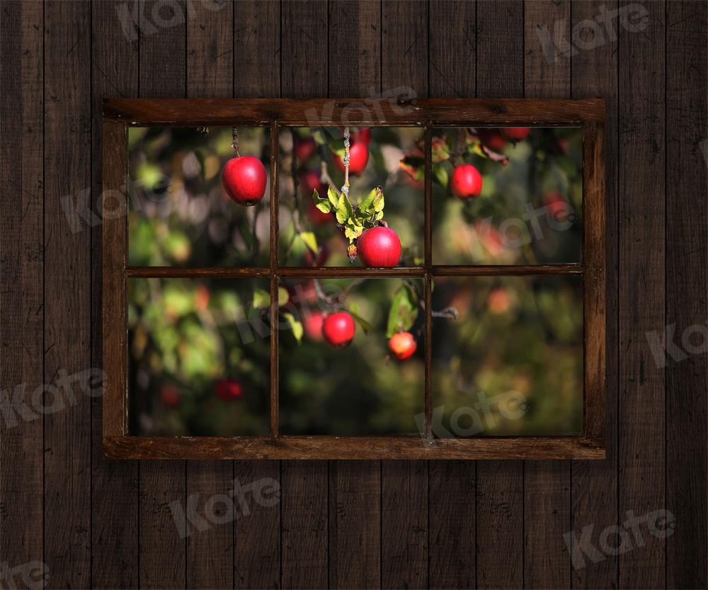 Kate Summer Vintage Wooden Window Backdrop Apple Tree for Photography - Kate Backdrop AU