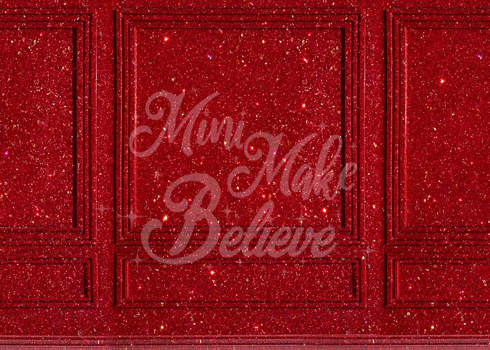 Kate Red Glitter Wall Backdrop Designed by Mini MakeBelieve