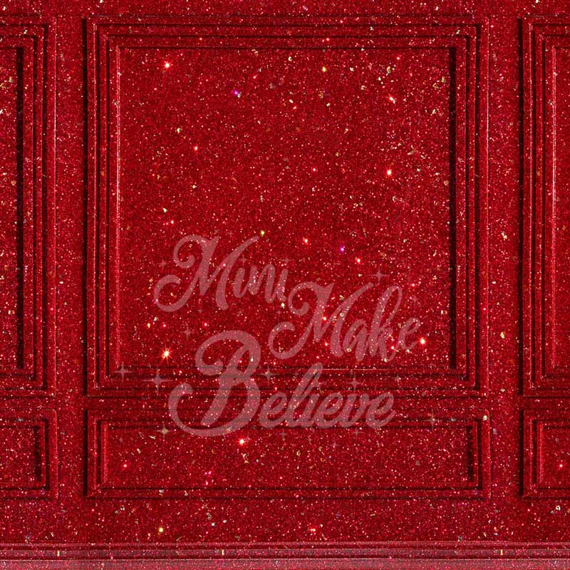 Kate Red Glitter Wall Backdrop Designed by Mini MakeBelieve