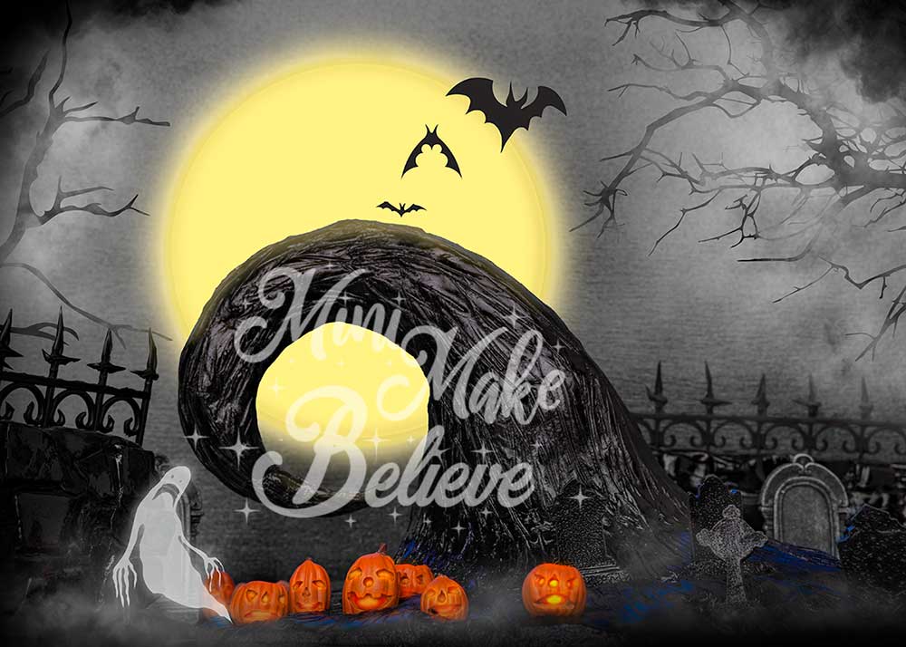 Kate Halloween Nightmare Backdrop Full Moon Designed by Mini MakeBelieve