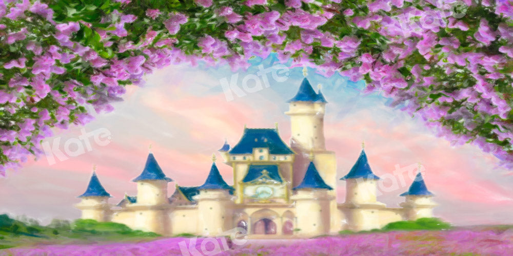 Kate Garden Castle Backdrop Spring Flowers Designed by GQ - Kate Backdrop AU