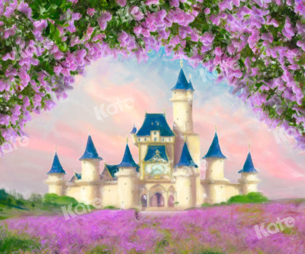 Kate Garden Castle Backdrop Spring Flowers Designed by GQ - Kate Backdrop AU