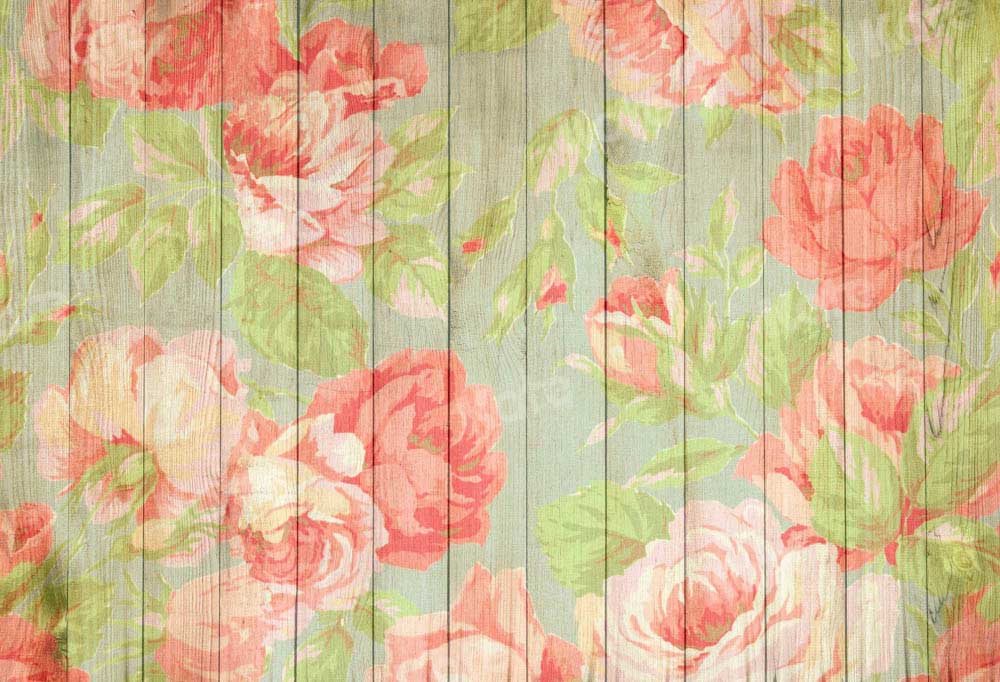 Kate Flower Wood Grain Backdrop Designed by Chain Photography - Kate Backdrop AU