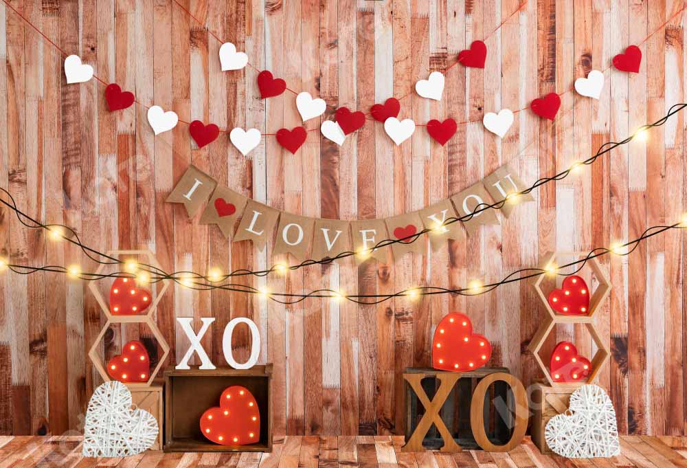 Kate Valentine's day Backdrop Light Love Heart Designed by Emetselch