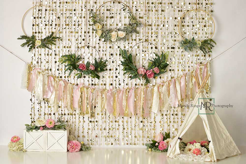 Kate Boho Backdrop Glamping Spring Designed by Mandy Ringe Photography