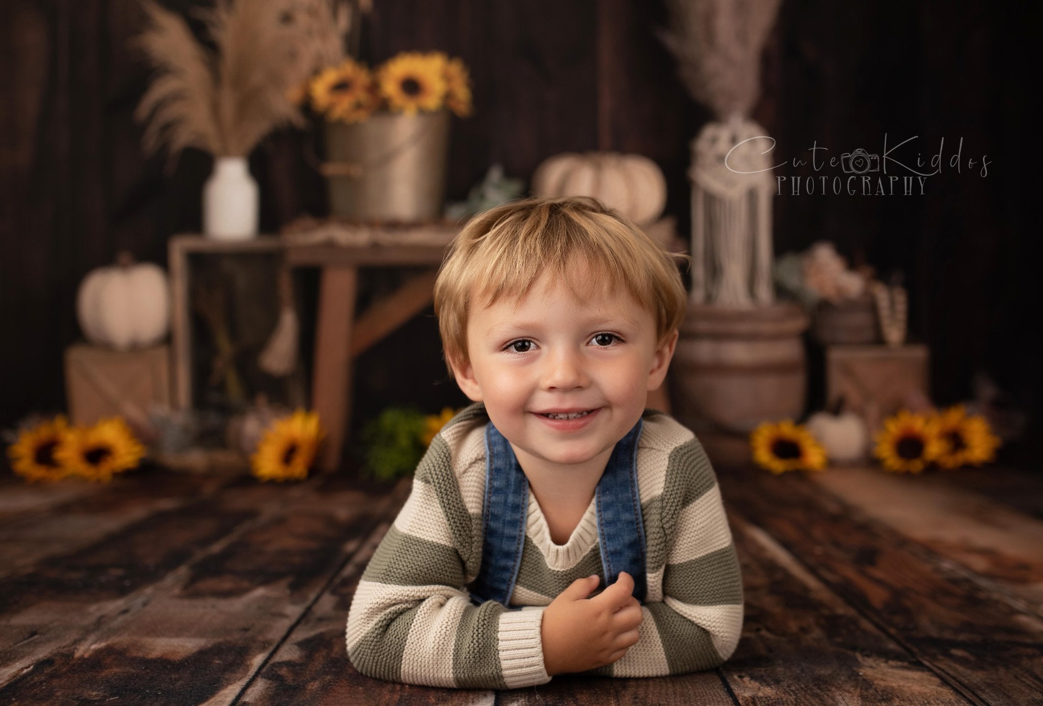 Kate Boho Backdrop Autumn  Sunflowers Vintage Designed by Mandy Ringe Photography