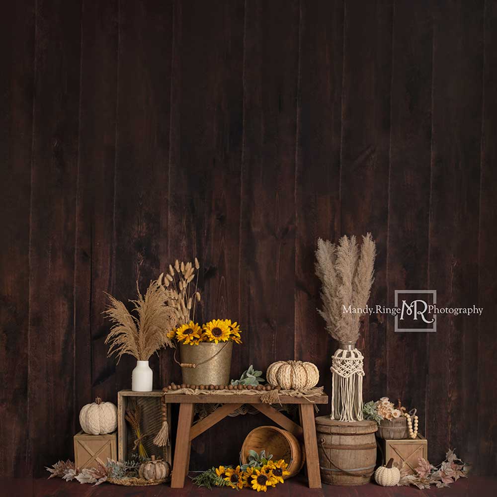Kate Boho Backdrop Autumn  Sunflowers Vintage Designed by Mandy Ringe Photography