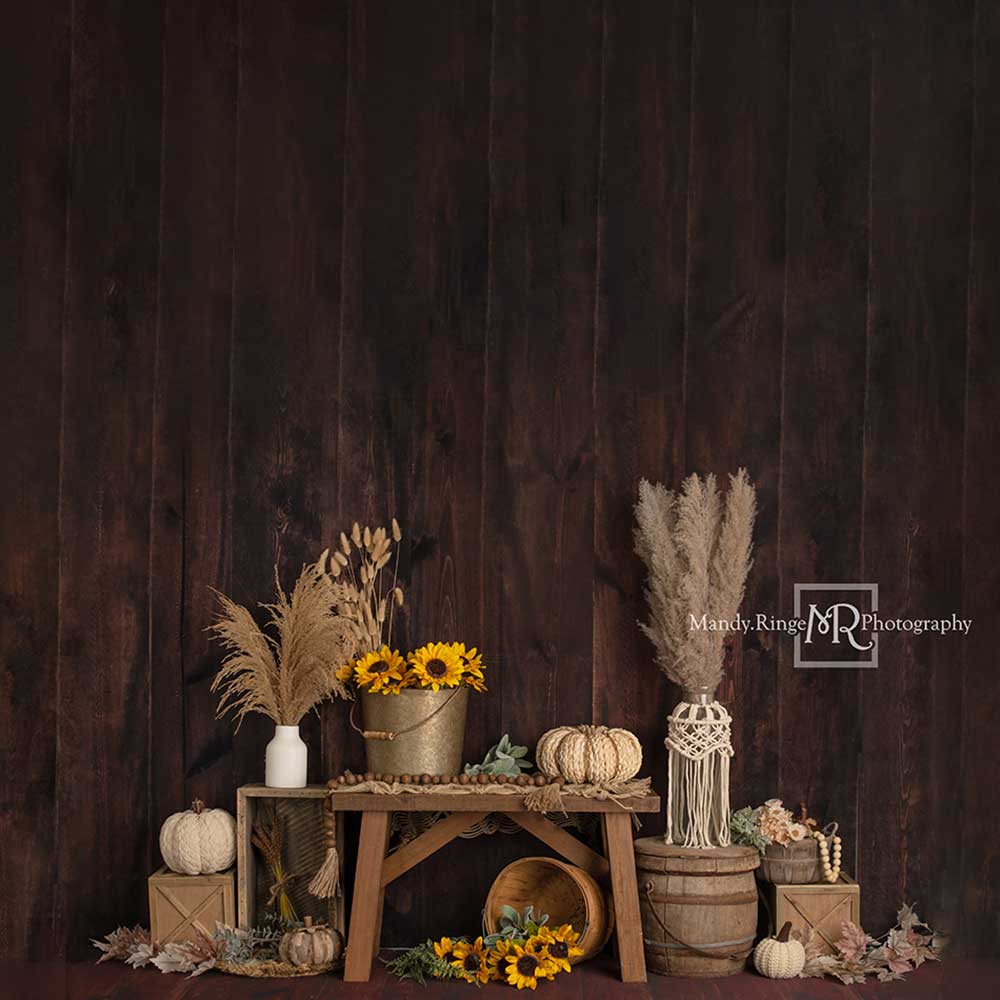 Kate Boho Backdrop Autumn  Sunflowers Vintage Designed by Mandy Ringe Photography - Kate Backdrop AU
