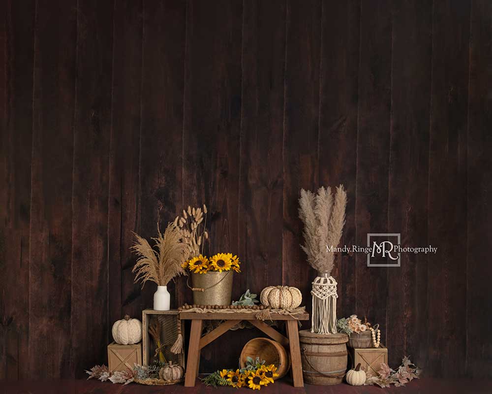 Kate Boho Backdrop Autumn  Sunflowers Vintage Designed by Mandy Ringe Photography - Kate Backdrop AU