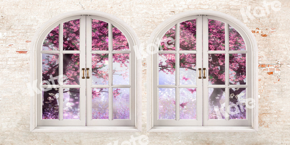 Kate Spring Flowers Backdrop Outside Window Designed by Chain Photography - Kate Backdrop AU