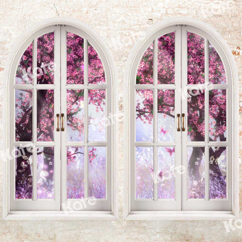 Kate Spring Flowers Backdrop Outside Window Designed by Chain Photography