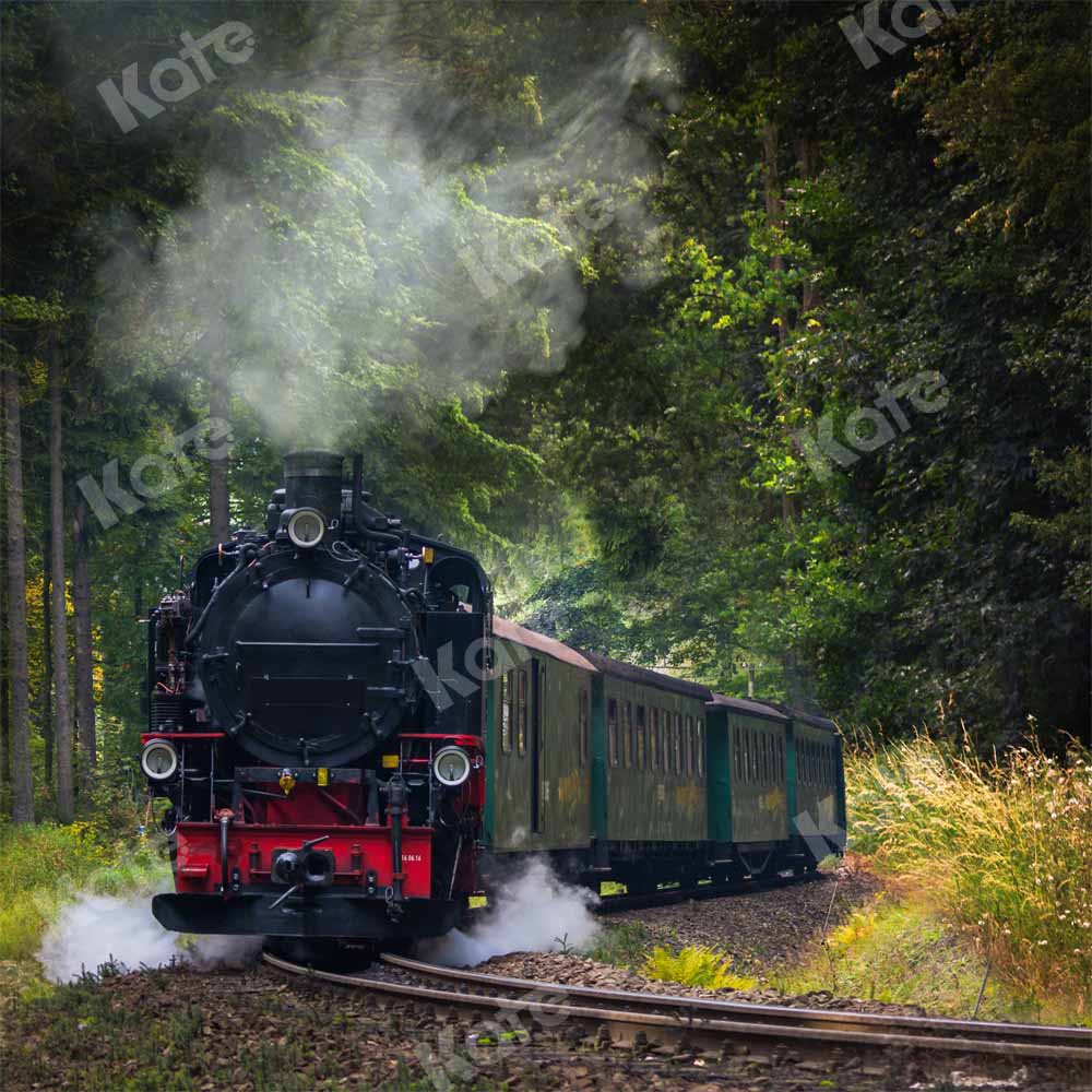 Kate Spring Train Backdrop Forest Designed by Emetselch