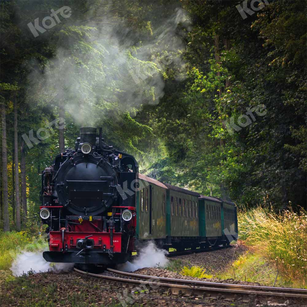 Kate Spring Train Backdrop Forest Designed by Emetselch - Kate Backdrop AU