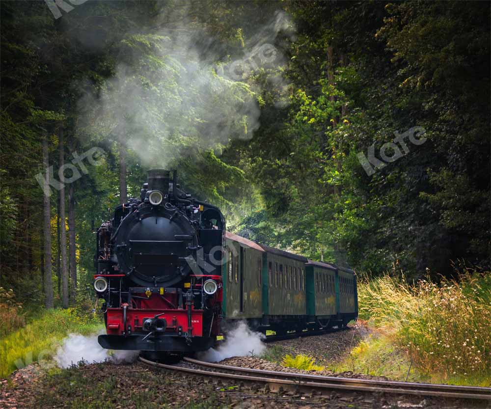 Kate Spring Train Backdrop Forest Designed by Emetselch - Kate Backdrop AU